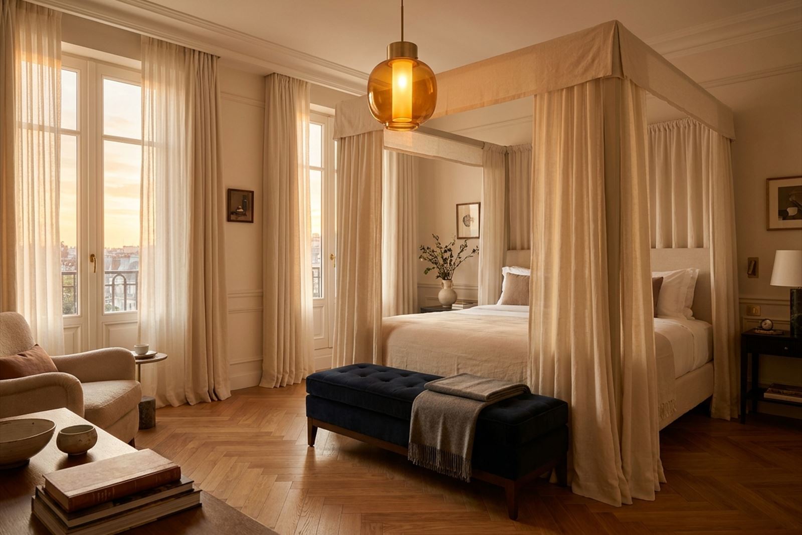 Boutique hotel suite interior