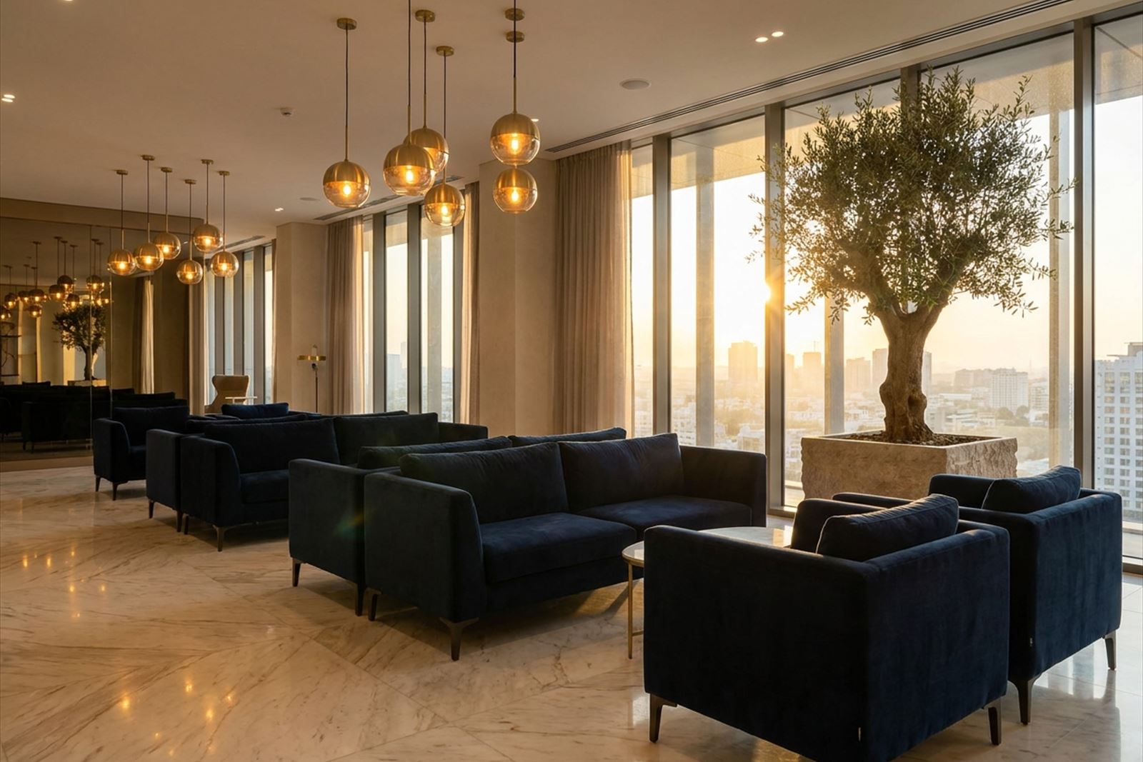 Modern hotel lobby